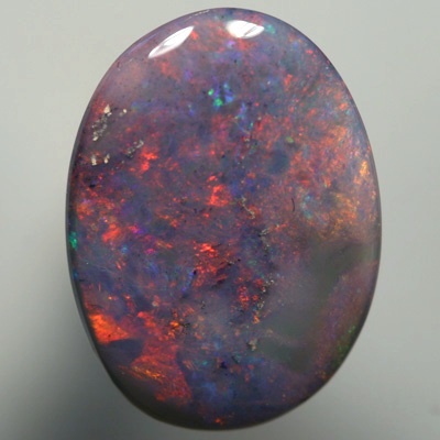 SOLID SEMI BLACK OPAL Burning red over blue SEE VIDEO